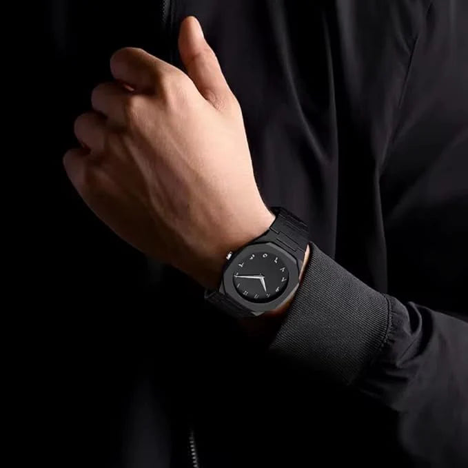 Pure Black Stylish Watch